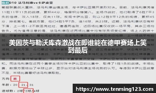 美因茨与勒沃库森激战在即谁能在德甲赛场上笑到最后